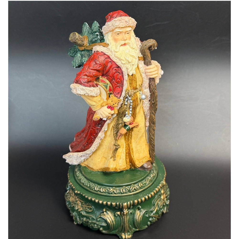 JCPenney Holiday Musical Santa Claus Figurine-Plays Jingle Bells Vintage - Boxed
